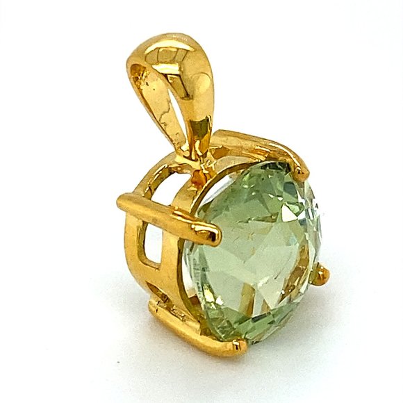 Mint Green Tourmaline 7.10ct Solid 14K Pendant - Picture 3 of 7